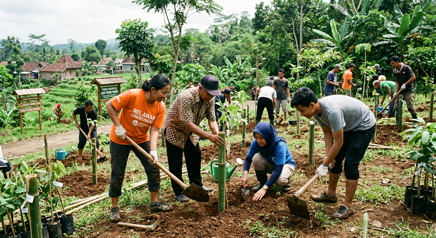 LIVESGP SINGARAJA Hijau - Program lingkungan seperti gotong royong dan penanaman pohon.